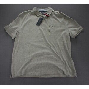 NWT TOMMY HILFIGER polo rugby shirt mens flag logo CUSTOM Fit Coupe Sur Coupe XL